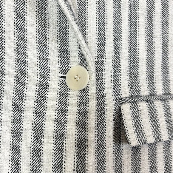 New IRO Ollan Tweed Knit Striped Buttoned Blazer Jacket Ecru Cream Size 36 US 4 - Picture 6 of 11